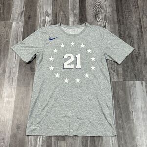 Size S - Nike NBA Philadelphia 76er's #21 Joel Embiid Men's City Edition Tshirt